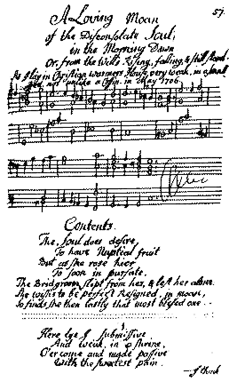 the first page of the english translation of the loving moan